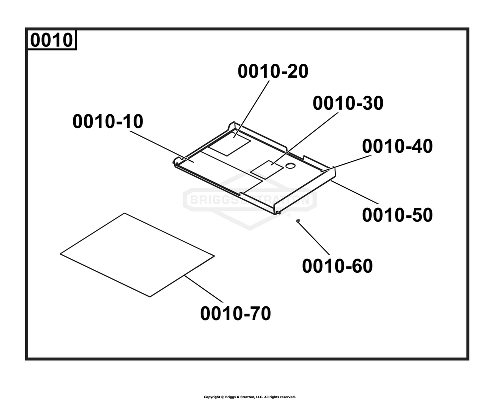 6915-00 - Control Door Assembly / Control Door Assembly Diagram and Parts List for 040746-00  Briggs and Stratton Generator